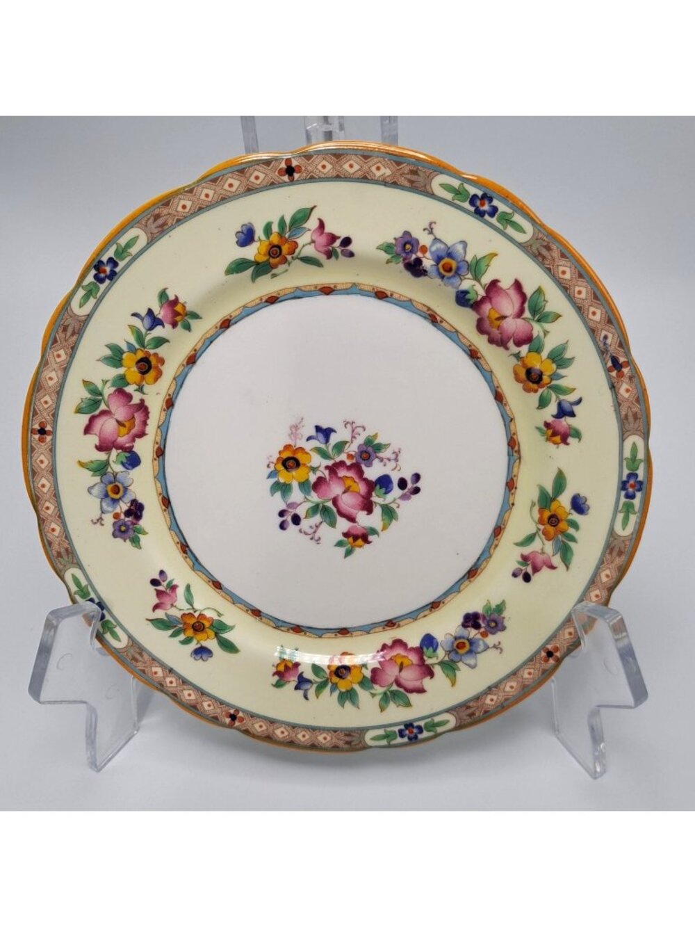 Paragon Marlborough Bone China Salad Plate 8" Floral Scalloped Edge Vintage